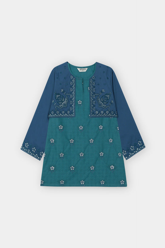 Aqua Blossom Ensemble - 4 Piece Suit