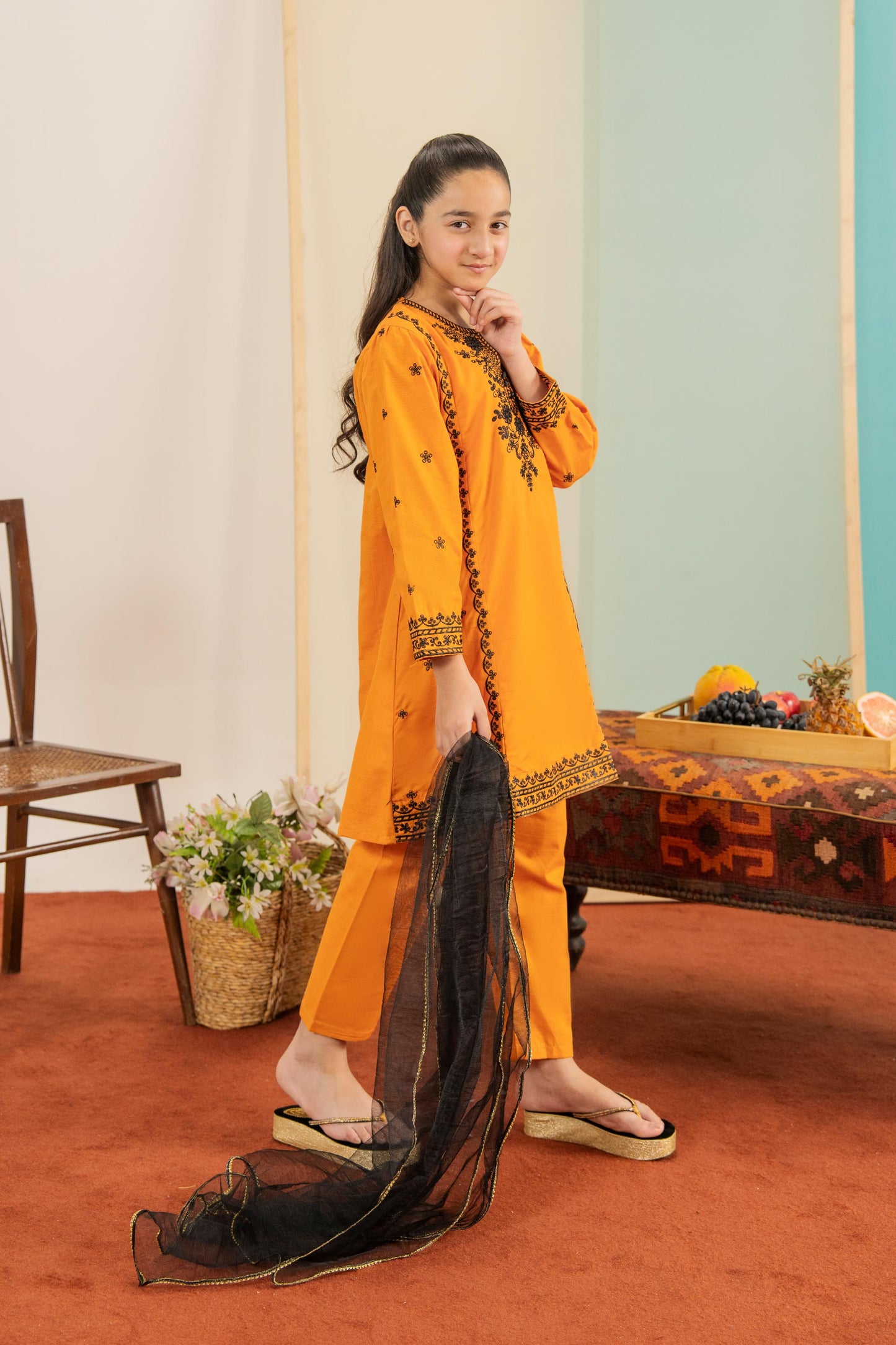 Sunehri Sunset -Khaddar 3Pcs Suit