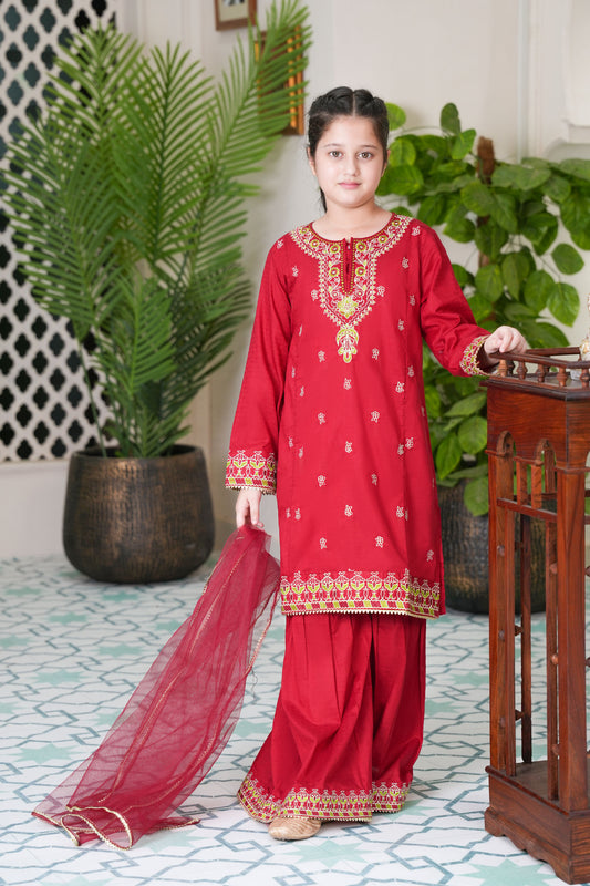 Gulab Embroidered 3 Pcs Suit