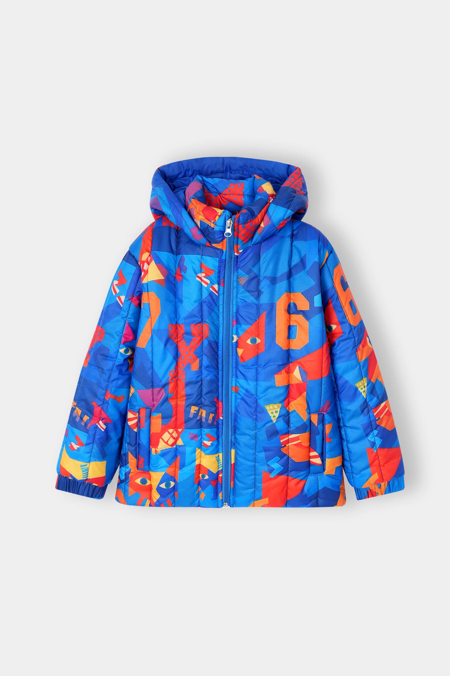 Colorful Hooded Winter Puffer Jacket