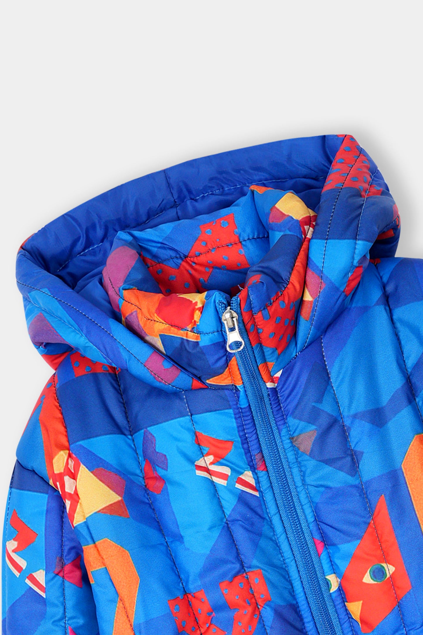 Colorful Hooded Winter Puffer Jacket