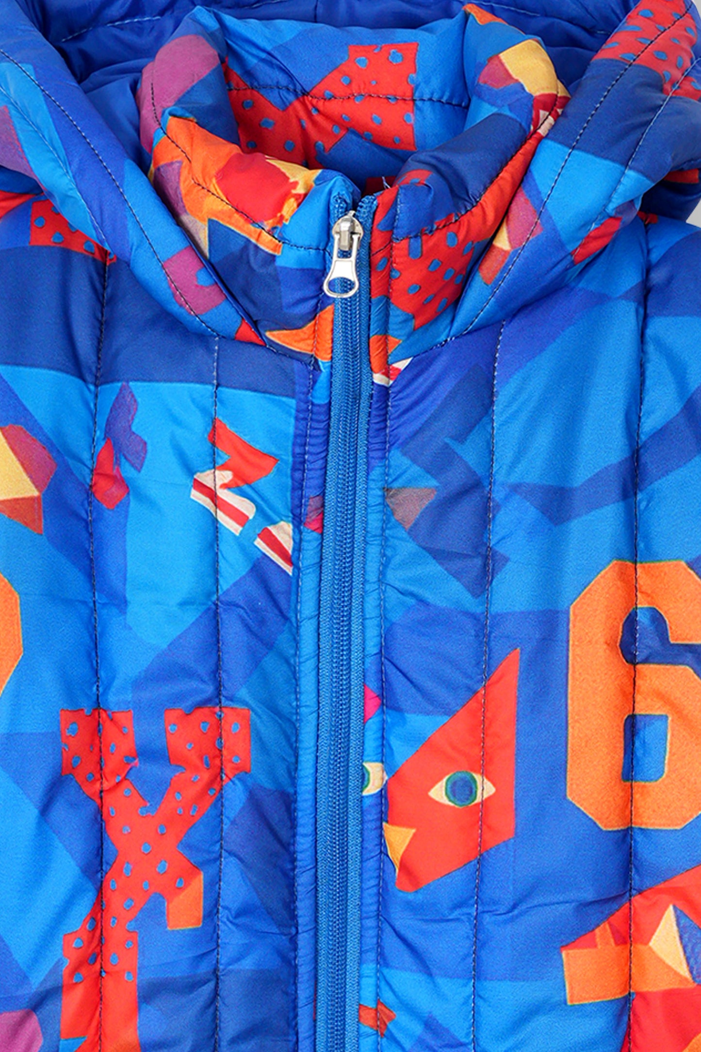 Colorful Hooded Winter Puffer Jacket