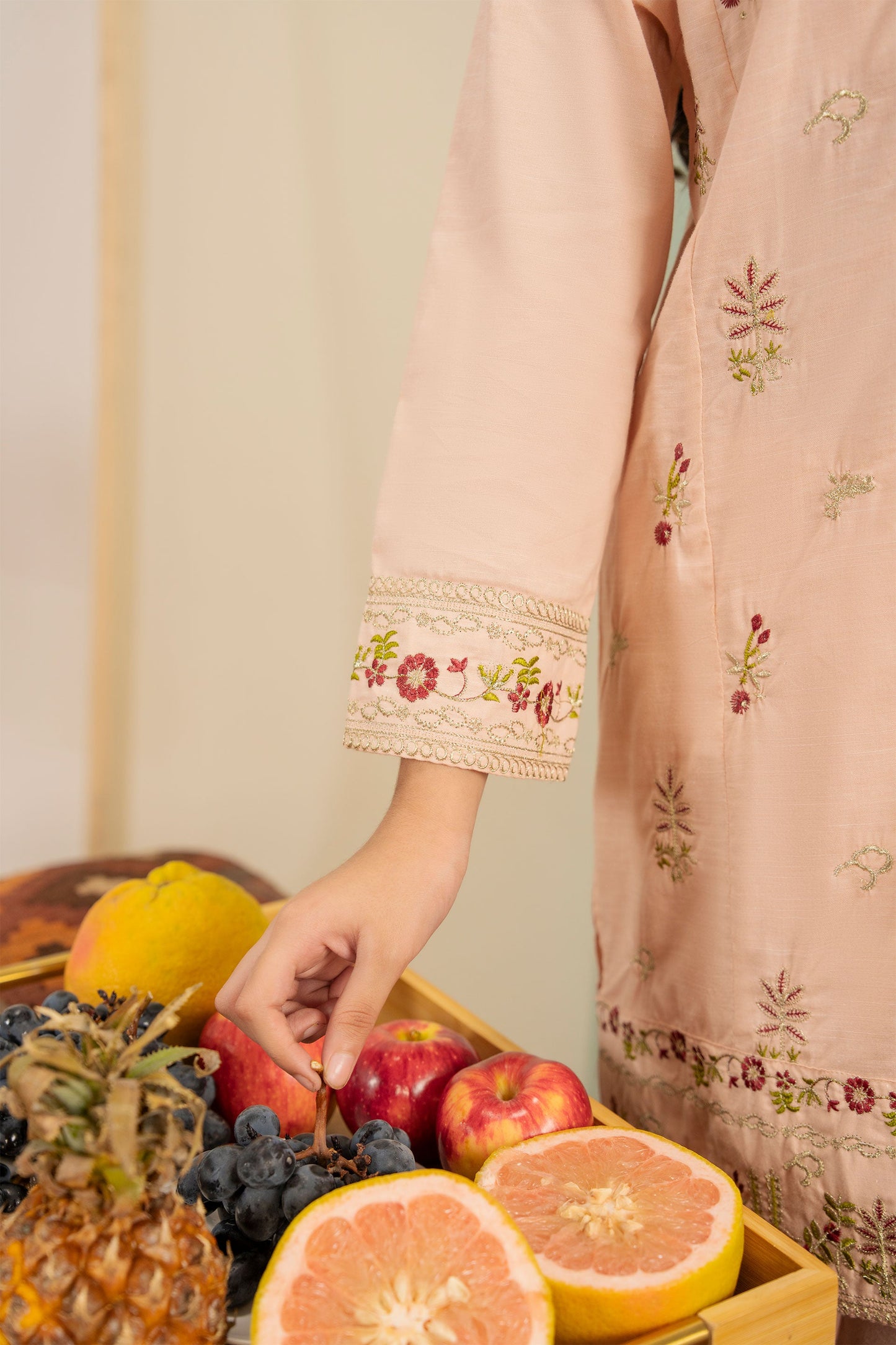 Peach Petal -Shamry 3 Pcs Suit