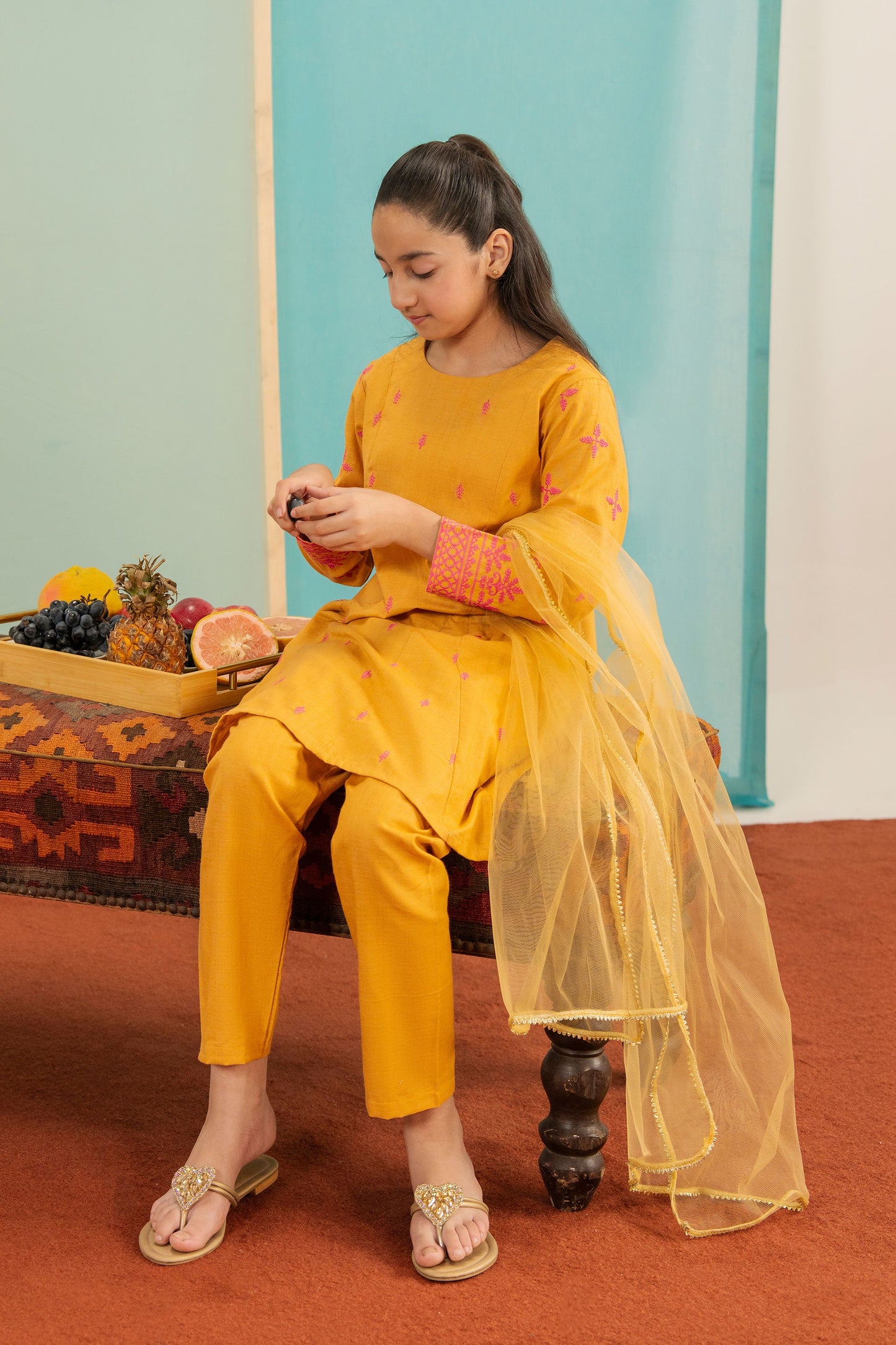 Sunshine Bell -Khadar 3 Pcs suit