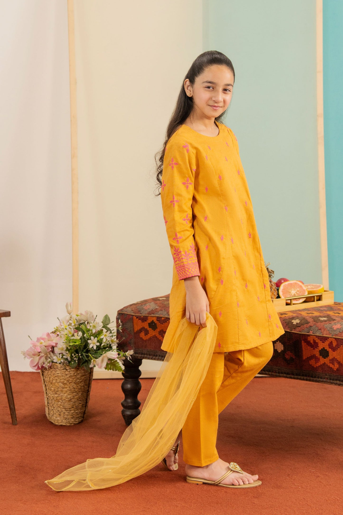 Sunshine Bell -Khadar 3 Pcs suit