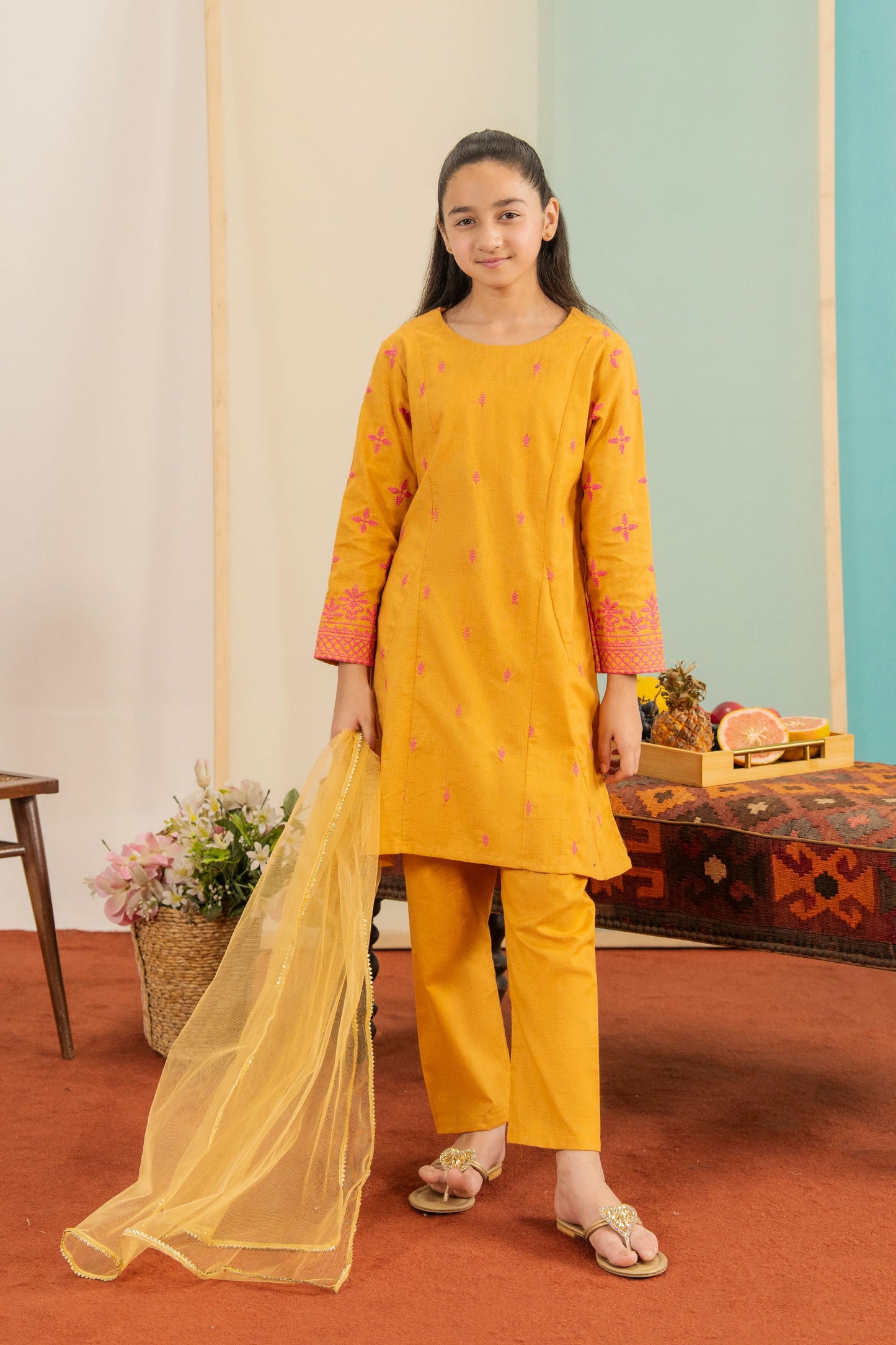 Sunshine Bell -Khadar 3 Pcs suit