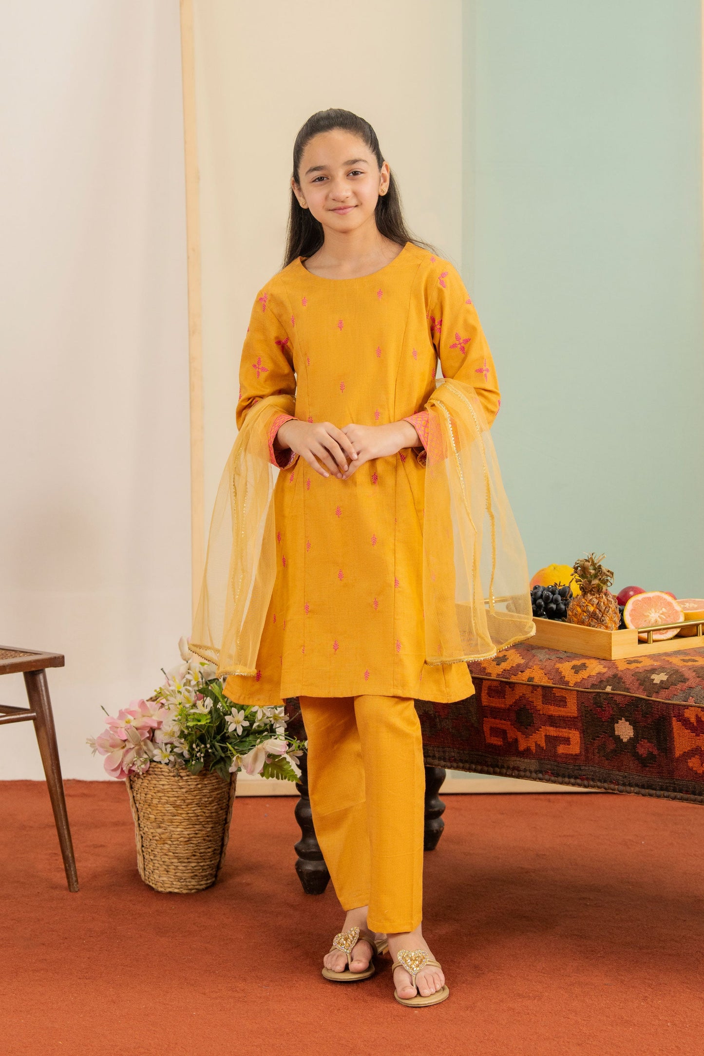 Sunshine Bell -Khadar 3 Pcs suit